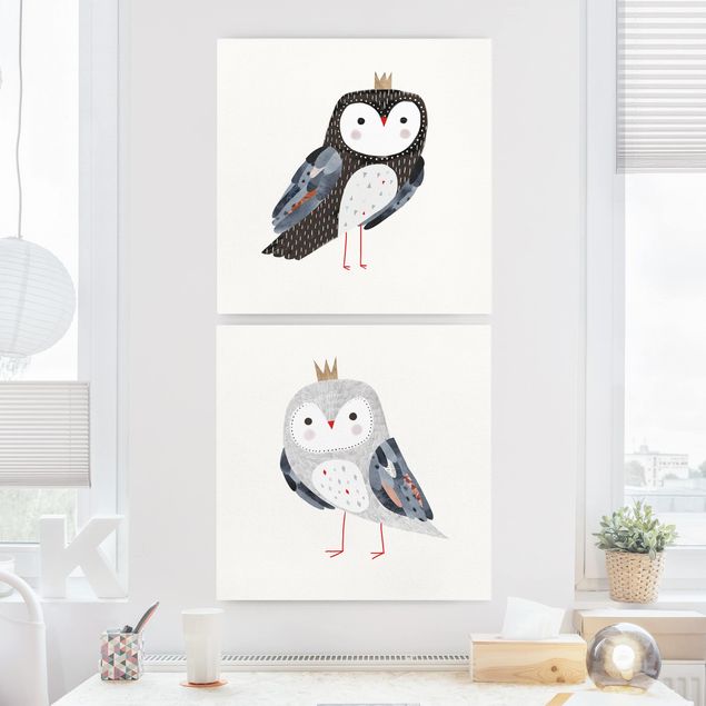 Telas decorativas animais Winning Owl Set I