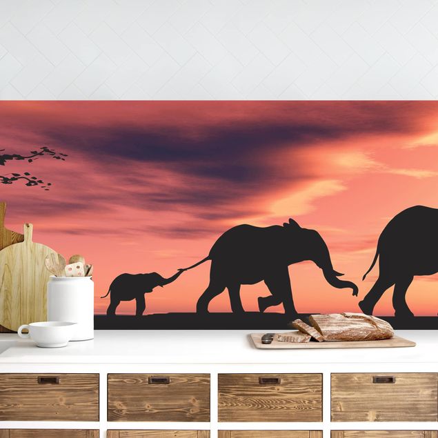 decoraçao para parede de cozinha Savannah Elephant