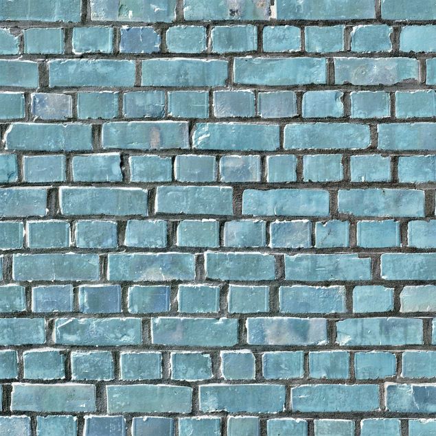 Películas autocolantes turquesa Brick Tiles Turquoise