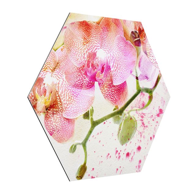 quadro com flores Watercolour Flowers Orchids