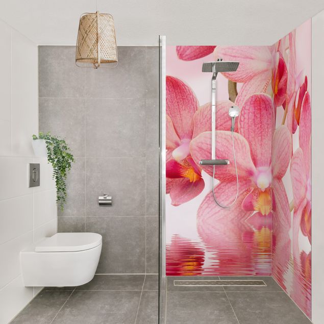Revestimento de parede para duche Light Pink Orchid On Water