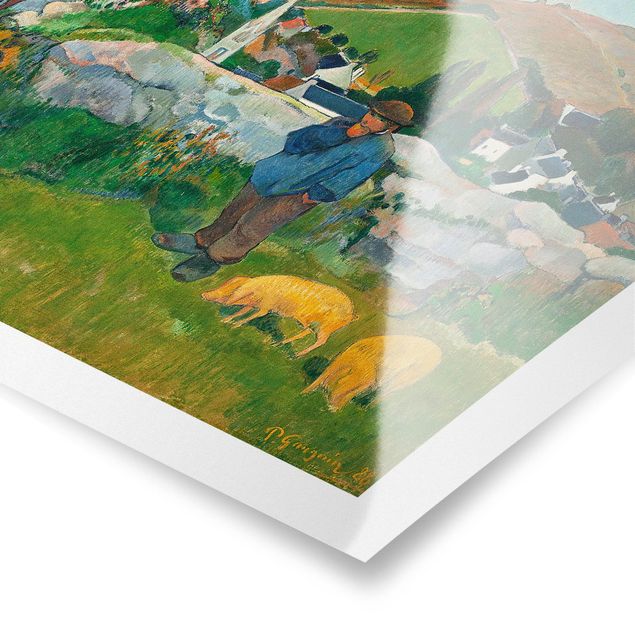 Posters paisagens Paul Gauguin - The Swineherd