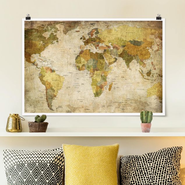 decoraçao cozinha World map