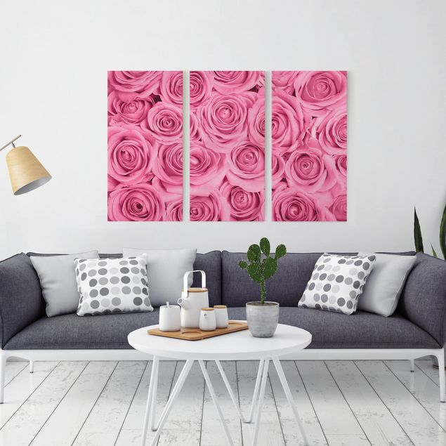 Telas decorativas flores Pink Roses