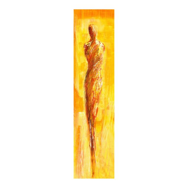 Painéis deslizantes abstrato Figure In Yellow