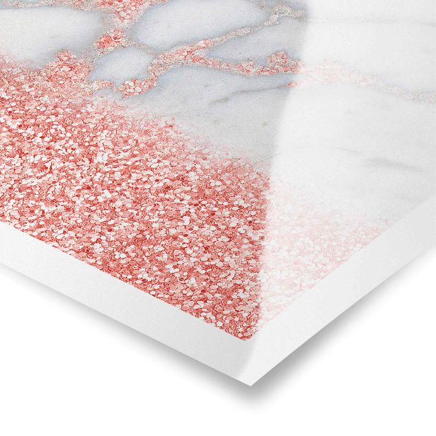 Quadros de Uta Naumann Marble Look With Pink Confetti