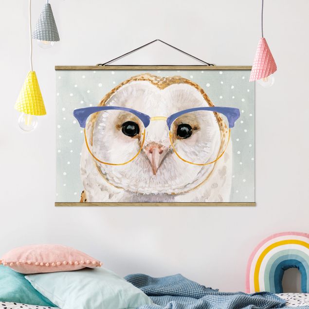 decoração para quartos infantis Animals With Glasses - Owl