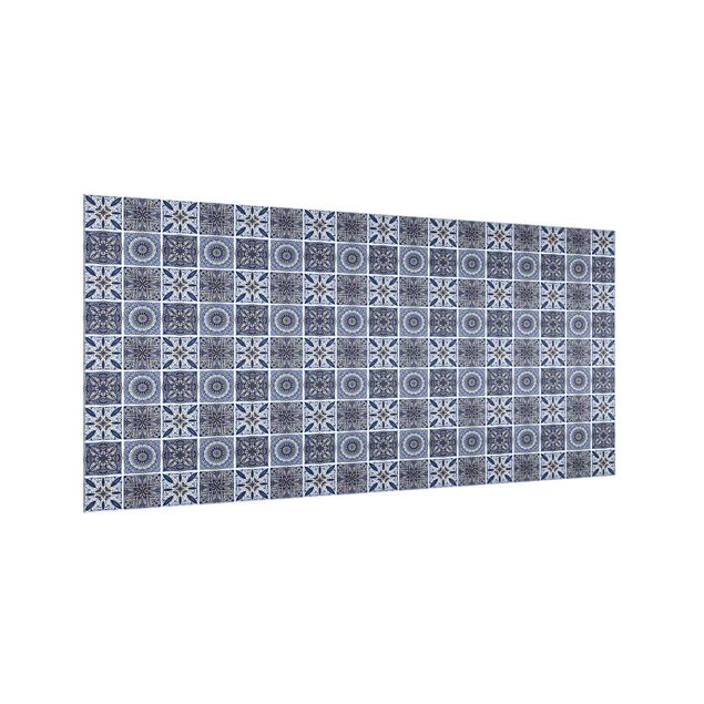 Painel antisalpicos Oriental Mandala Pattern Mix With Blue And Gold