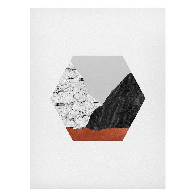 Quadros famosos Copper Mountains Hexagonal Geometry