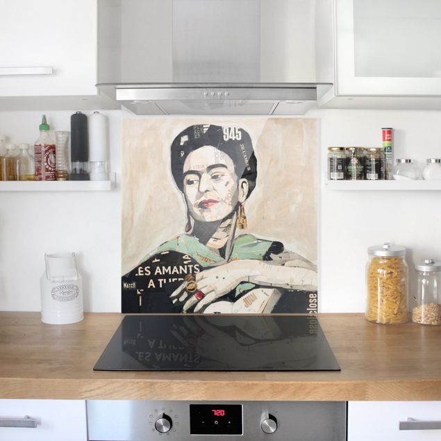 painel anti salpicos cozinha Frida Kahlo - Collage No.4