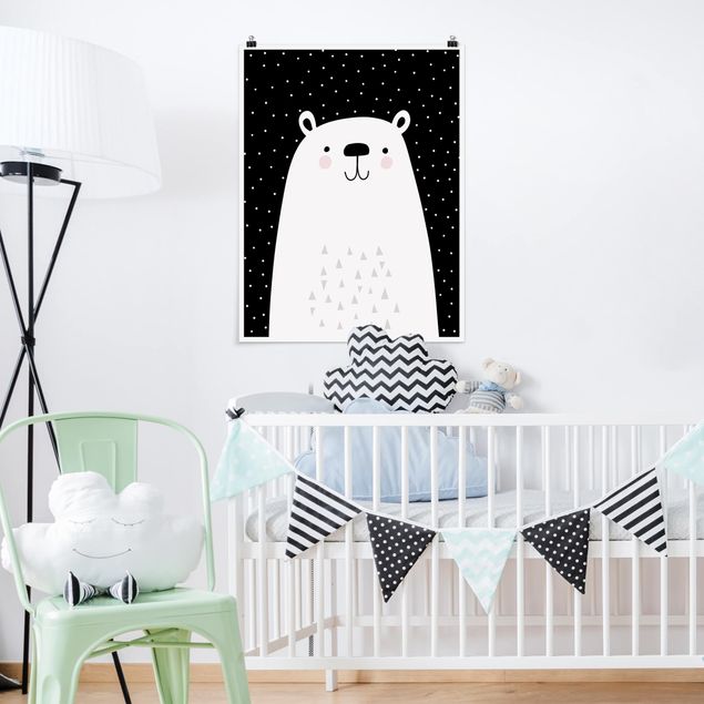 decoração para quartos infantis Zoo With Patterns - Polar Bear