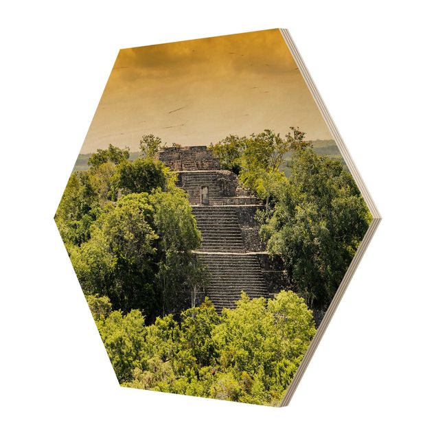 Quadros hexagonais Pyramid of Calakmul