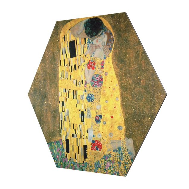 Quadros românticos Gustav Klimt - The Kiss