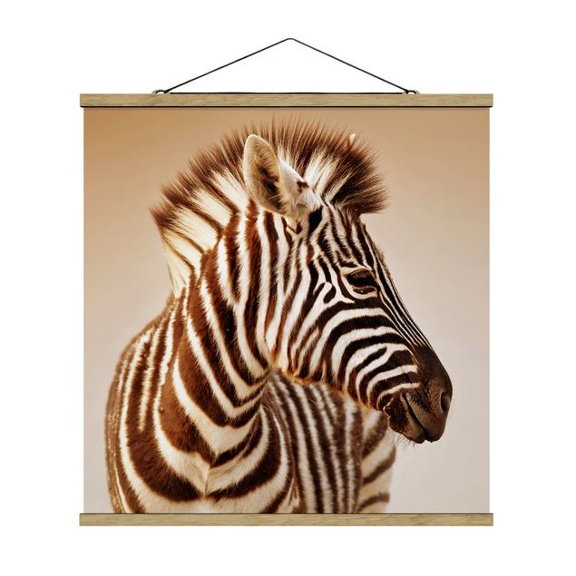 quadros modernos para quarto de casal Zebra Baby Portrait
