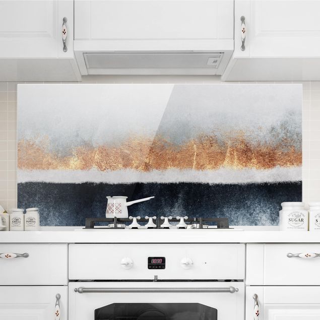 decoraçao para parede de cozinha Golden Horizon Watercolor