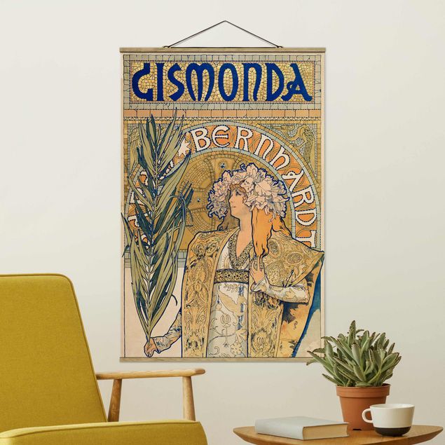 Quadros movimento artístico Art Déco Alfons Mucha - Poster For The Play Gismonda