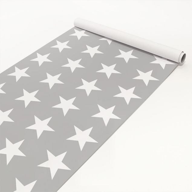 Papel autocolante para móveis padrões White Stars On Grey