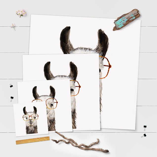 posters decorativos Hip Lama With Glasses IV