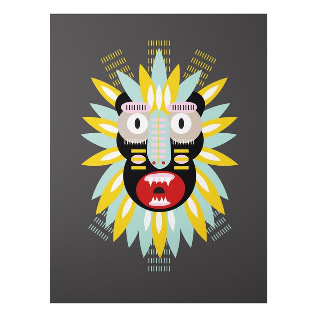 Quadros Indianos Collage Ethnic Mask - King Kong