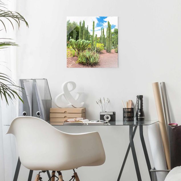 quadro de vidro Cactus Landscape