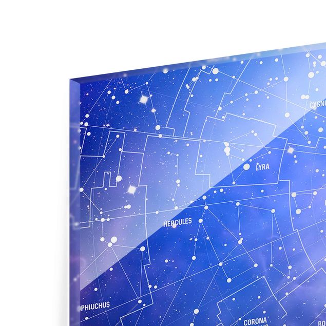 Quadros em vidro Stelar Constellation Star Chart