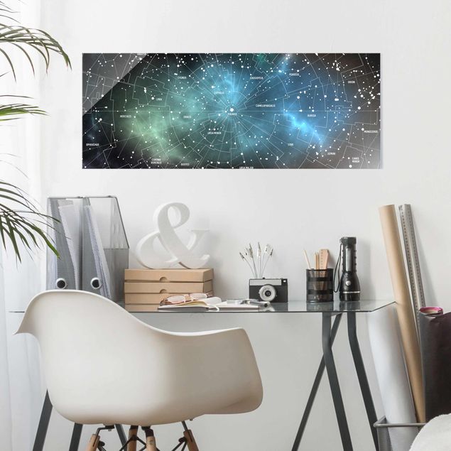 Quadros cidades Stellar Constellation Map Galactic Nebula