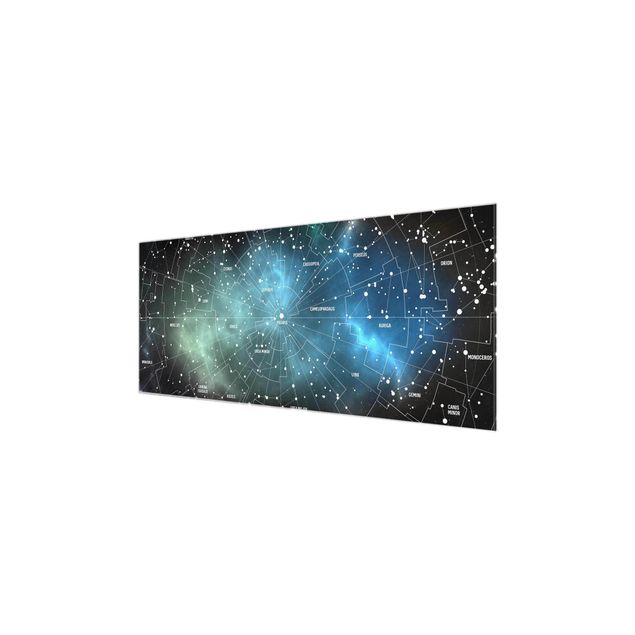 quadros para parede Stellar Constellation Map Galactic Nebula