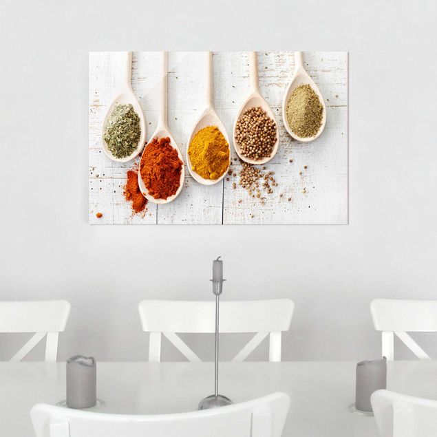 Quadros temperos Wooden Spoon With Spices