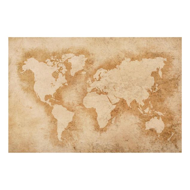Quadros decorativos Antique World Map