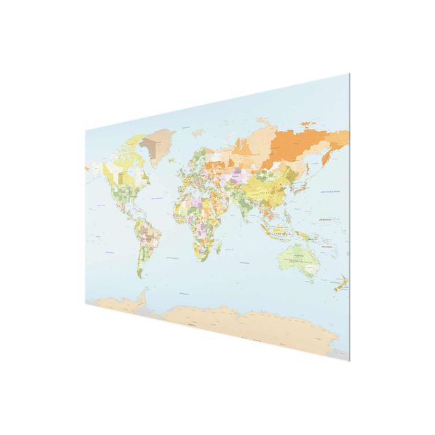 Quadros decorativos Political World Map