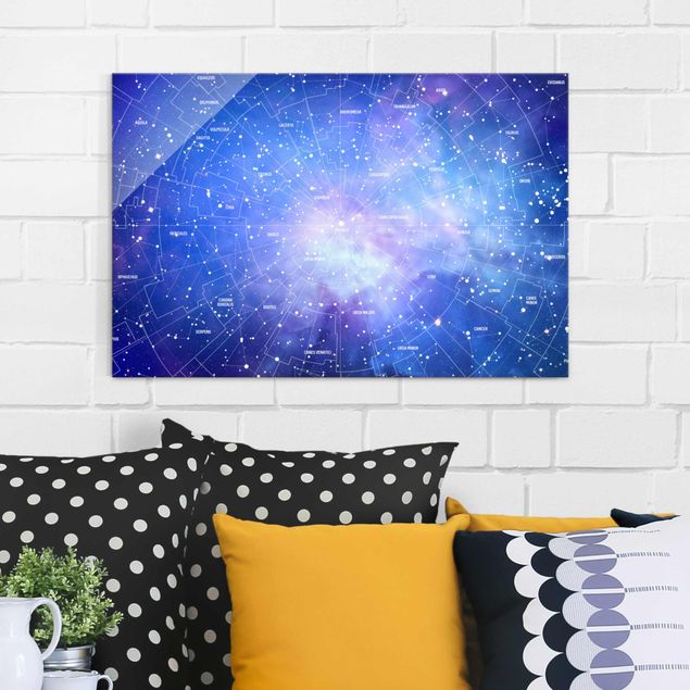 decoraçao para parede de cozinha Stelar Constellation Star Chart