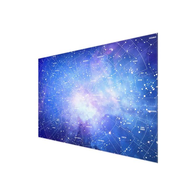 decoração quadros Stelar Constellation Star Chart