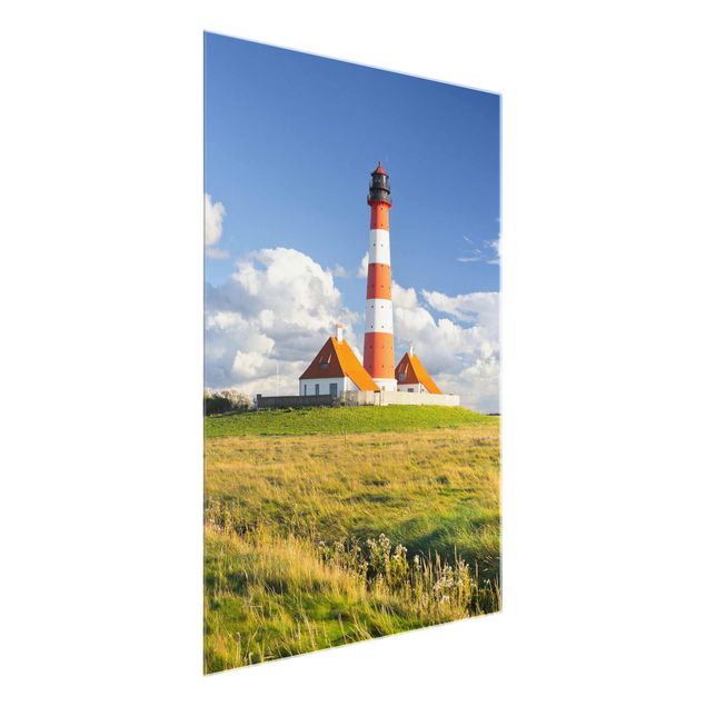 Quadros em vidro paisagens Lighthouse In Schleswig-Holstein