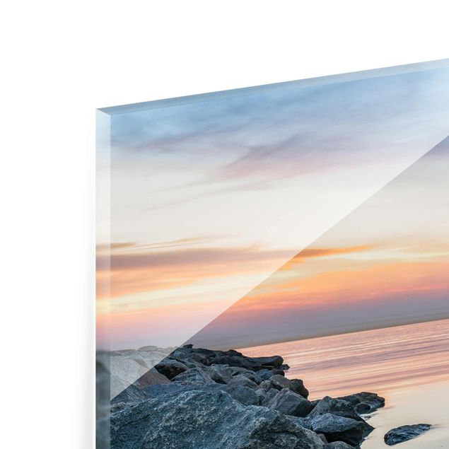 Quadros em vidro paisagens Sunset at the Lighthouse