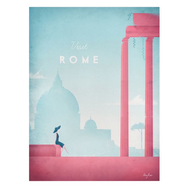 Telas decorativas cidades e paisagens urbanas Travel Poster - Rome