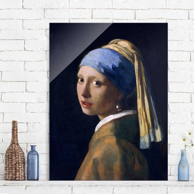 quadro de vidro Jan Vermeer Van Delft - Girl With A Pearl Earring