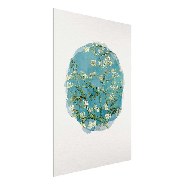 Quadros movimento artístico Pontilhismo WaterColours - Vincent Van Gogh - Almond Blossom
