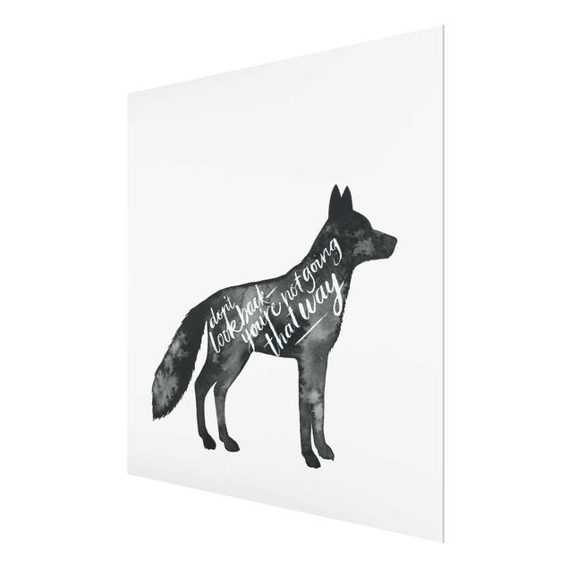 quadro de vidro Animals With Wisdom - Fox