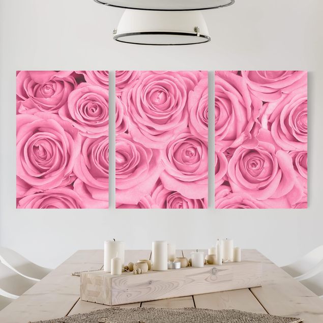 Telas decorativas rosas Pink Roses