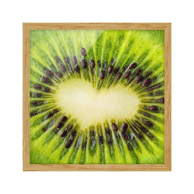 quadros decorativos verde Kiwi Heart