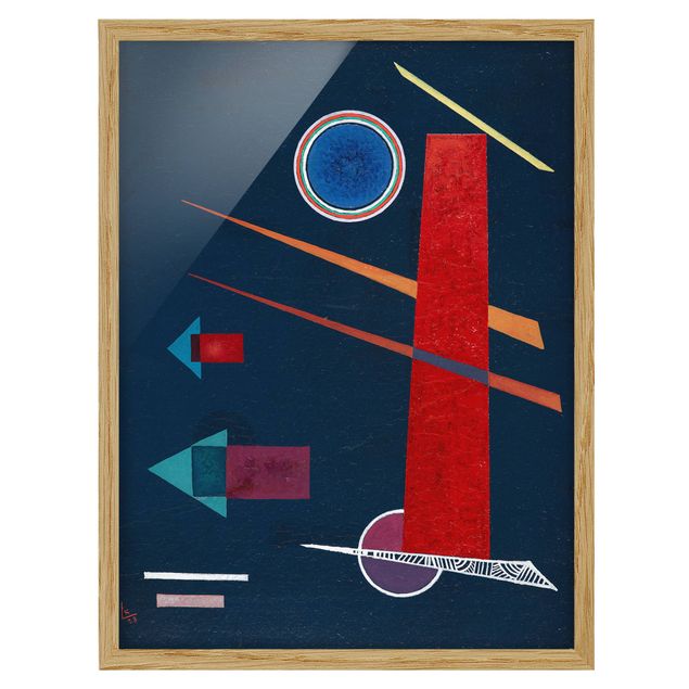 Quadros com moldura abstratos Wassily Kandinsky - Powerful Red