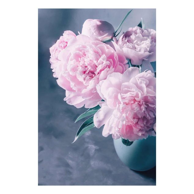 Quadros florais Vase With Light Pink Peony Shabby