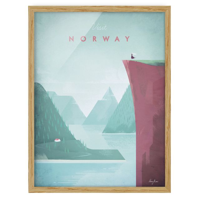 Quadros cidades Travel Poster - Norway
