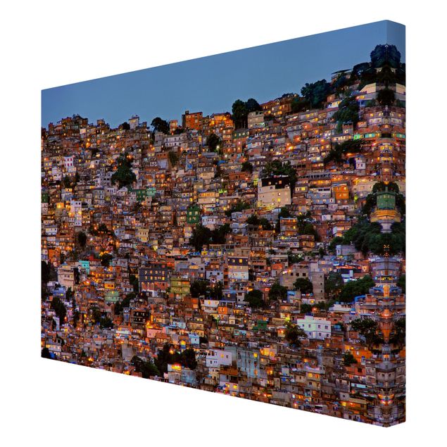 Quadros em marrom Rio De Janeiro Favela Sunset