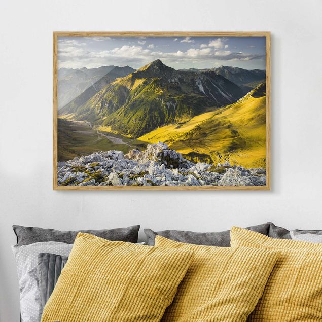 decoraçao cozinha Mountains And Valley Of The Lechtal Alps In Tirol