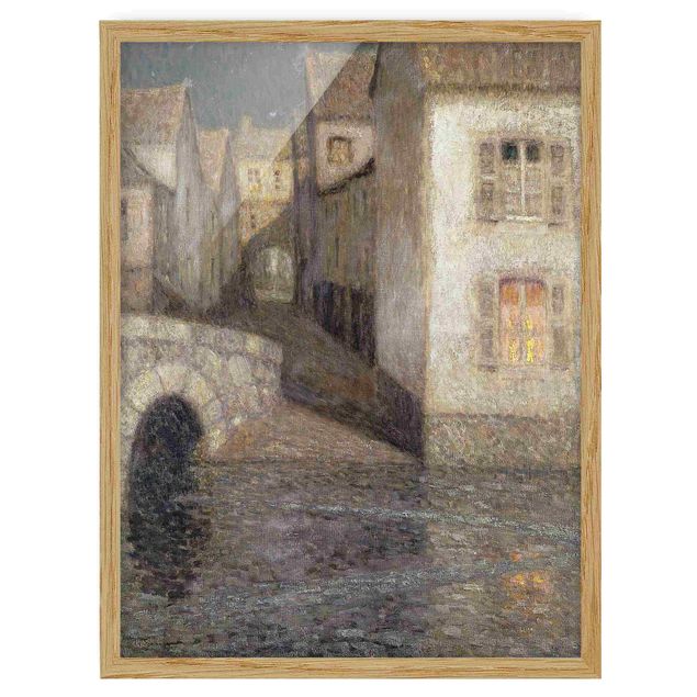 quadros de paisagens Henri Le Sidaner - The House by the River, Chartres