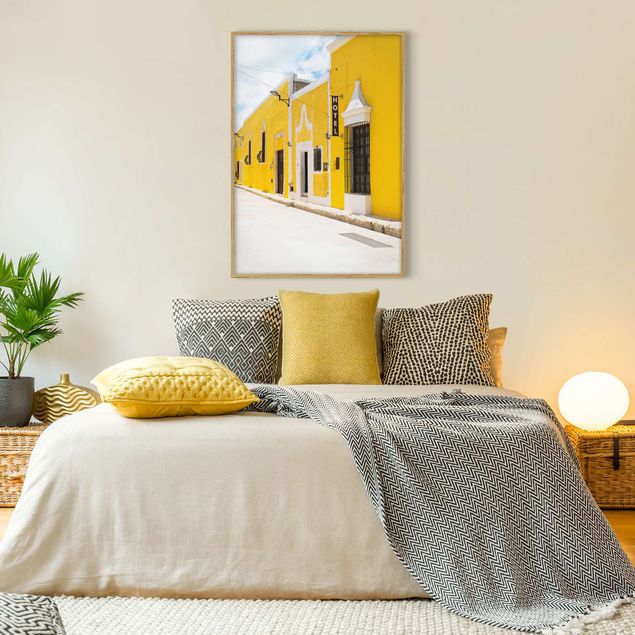 quadros decorativos para sala modernos City In Yellow