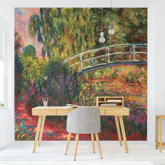 papel de parede floresta tropical Claude Monet - Japanese Bridge In The Garden Of Giverny