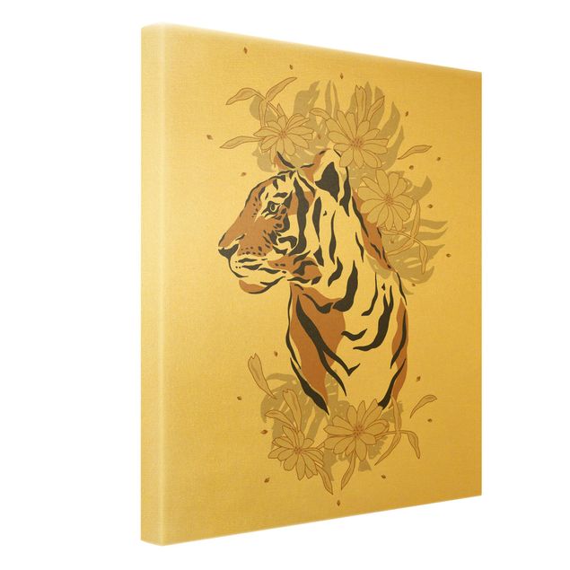 Telas decorativas Safari Animals - Portrait Tiger