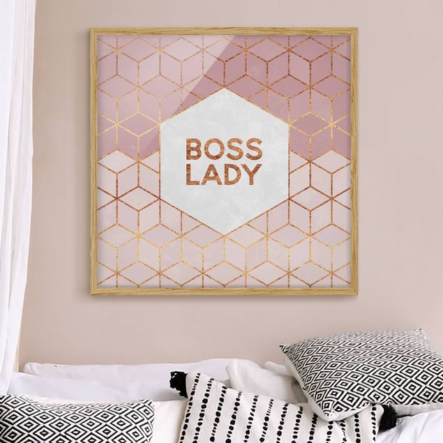 decoraçoes cozinha Boss Lady Hexagons Pink